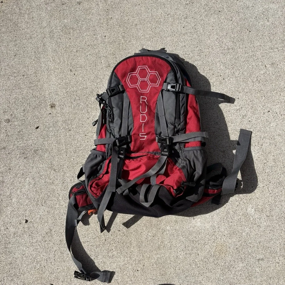 Rudis Wrestling Genesis Gearpack Backpack Red Southeastern States w/ Rain Cover